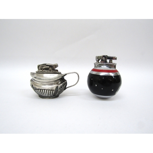 6434 - A retro Ronson table lighter in the form of a snooker ball and another     (E) £15-25