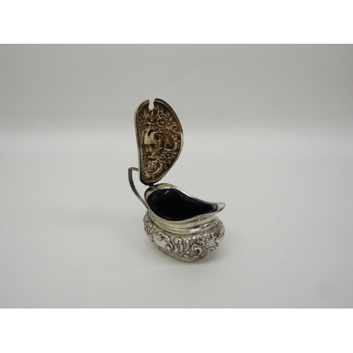 6458 - Silver mustards, salts and trinket pot (5), 193g