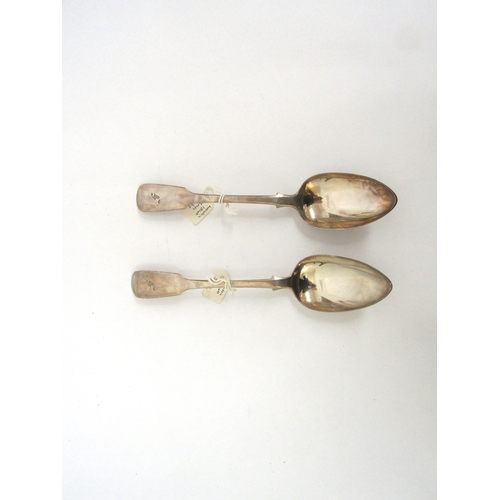 6473 - A pair of Victorian Henry Wilkinson & Co silver serving spoons with F to handle, London 1840, 149g