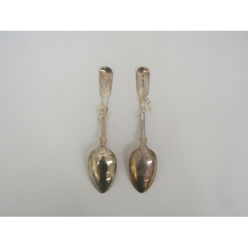 6473 - A pair of Victorian Henry Wilkinson & Co silver serving spoons with F to handle, London 1840, 149g