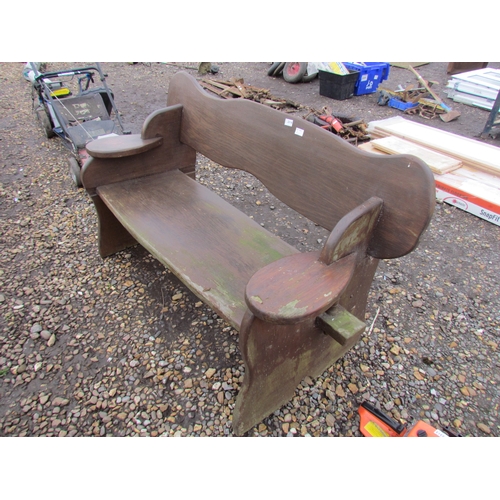 3314 - A stained garden bench