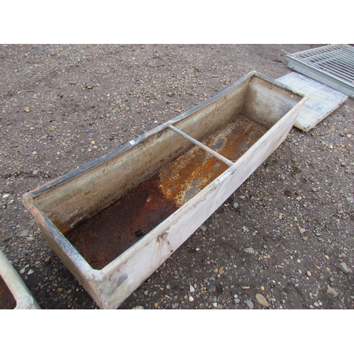 3408 - A galvanised trough, approx. 6' a/f