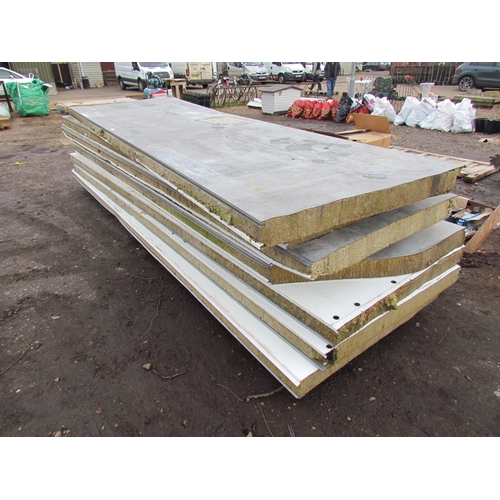 3417 - A pallet of insulated roofing sheets, approx. 4' x 12'