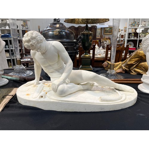 6144 - A Victorian carved marble sculpture of 