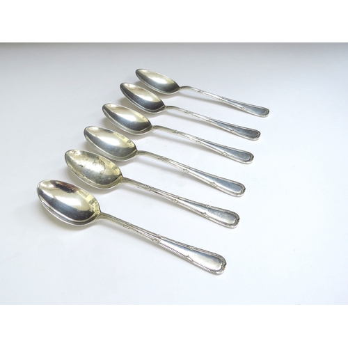 6370 - A set of six Cooper Brothers and Sons Ltd silver coffee spoons, Sheffield 1963, 59g