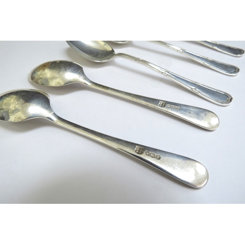 6370 - A set of six Cooper Brothers and Sons Ltd silver coffee spoons, Sheffield 1963, 59g