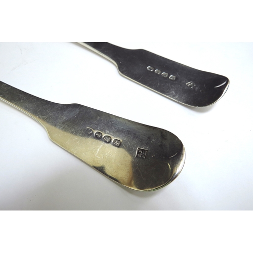 6374 - A pair of Thomas Wallis (II) & Jonathan Hayne silver serving spoons, London 1810, 158g