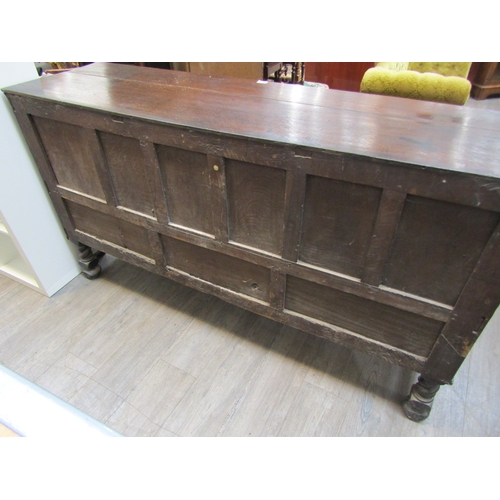 6204 - Muirhead Moffat & Co Glasgow Georgian style oak sideboard with central drawers flanked by cupboards,... 