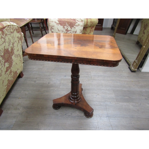 6209 - A William IV rosewood tulip stem to tripod base, 70cm x 61cm x 47cm