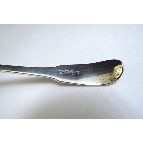 6375 - A Georgian silver sifting spoon, makers mark rubbed, 51g