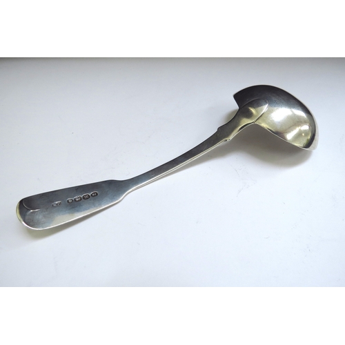 6376 - A James Beebe silver sauce ladle, London 1833, 58.2g