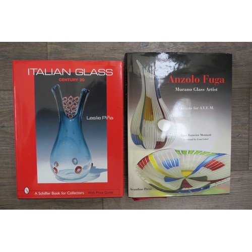 9144 - Two books on Italian post war glass including Leslie Pina guide and 'Anzolo Fuga' - Murano Glass Art... 