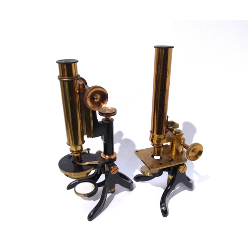 6177 - A Franks Ltd Manchester microscope and similar example (2)