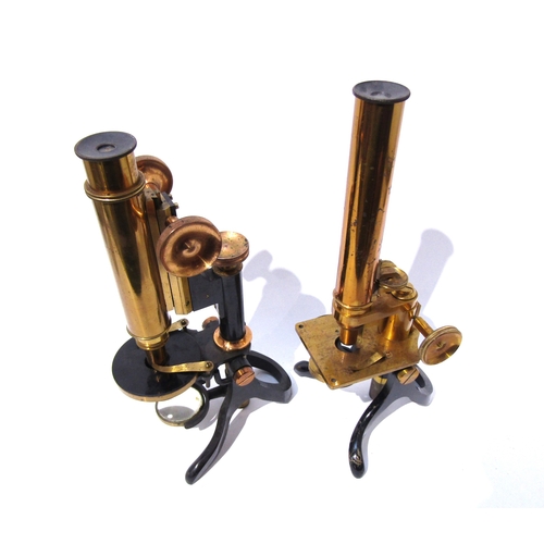 6177 - A Franks Ltd Manchester microscope and similar example (2)