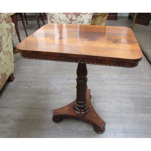 6209 - A William IV rosewood tulip stem to tripod base, 70cm x 61cm x 47cm