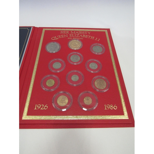 1318 - Two folders of coin collections commemorating Her Majesty Queen Elizabeth II both birthday 1926 - 19... 