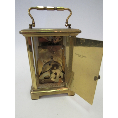 1325 - A Bayard French brass cased carriage clock, 11cm tall