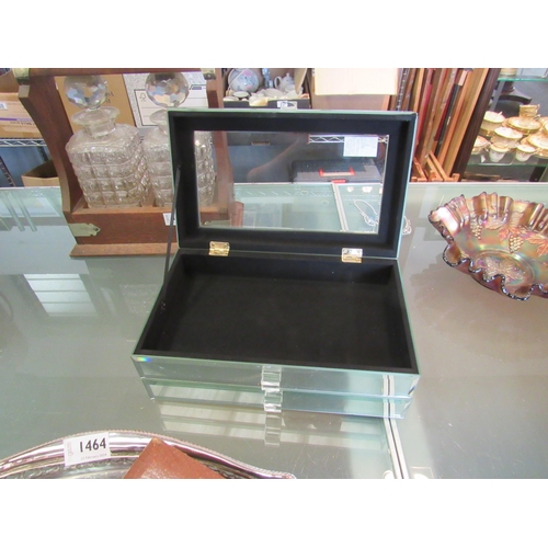 1466 - A mirrored jewellery box, 11cm x 28cm x 17cm