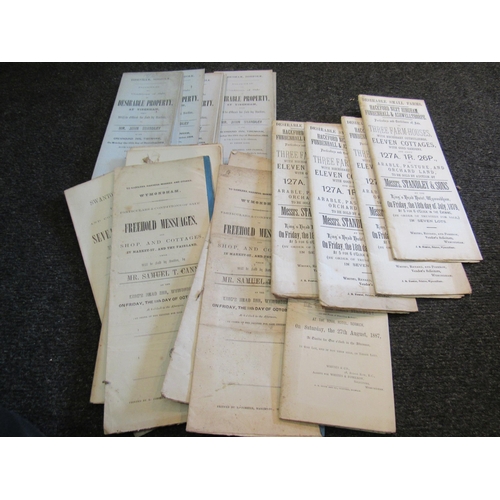 1484 - A box of local 19th Century land and property sale particulars including Wymondham, Bunwell and Norw... 