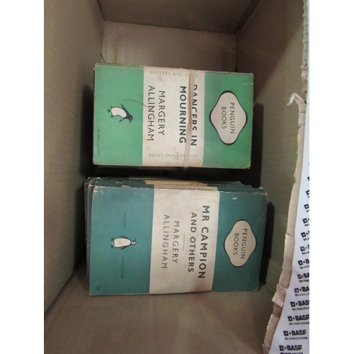 1488 - A box of green Penguin Classics books, mainly crime