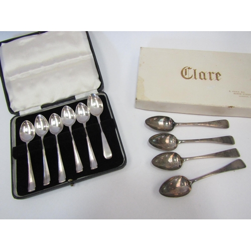 1272 - A collection of silver tea spoons, various makers and dates, 238g