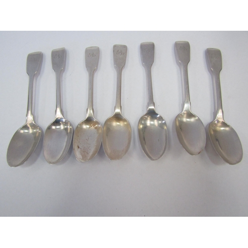 1274 - A set of seven small dessert spoons, London, Samuel Hayne & Dudley Cater