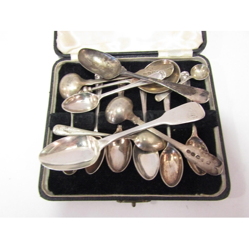 1299 - A quantity of silver and plated spoons including teaspoons, seal-top example etc