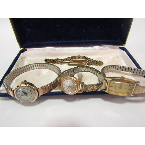 1305 - Four lady's wristwatches including Oriosa, Citizen and a gold cased example