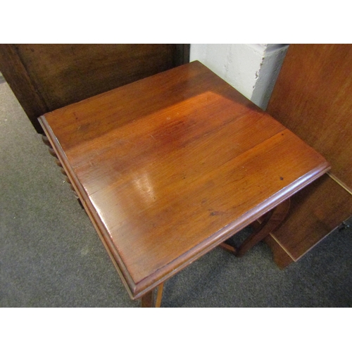 1017 - A two tier occasional table on outswept legs, 60cm tall x 45cm wide       (E) £10-15