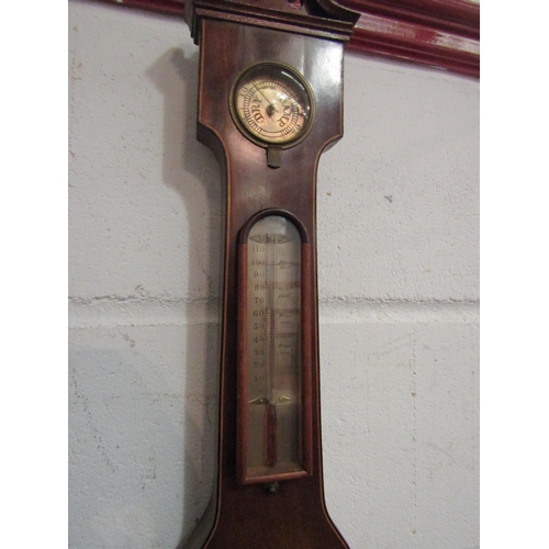 1041 - An Edwardian five dial banjo barometer