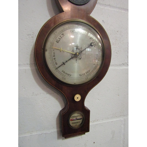 1041 - An Edwardian five dial banjo barometer