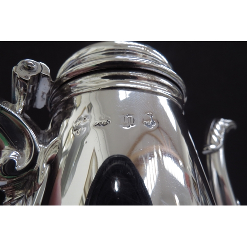 6354 - A George II silver chocolate pot, 23.5cm high, London 1747, 792g