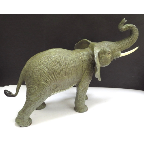 6233 - A cold painted bronze bull Elephant, Bergman style, 22cm x 33cm  (R)  £340