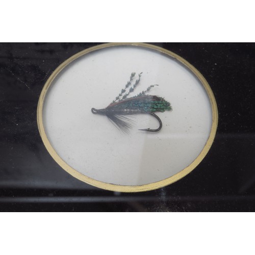 6235 - A drinks tray set with fishing hooks, 64c x 28cm