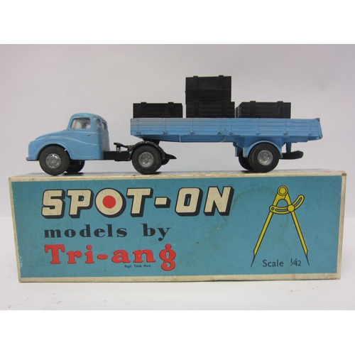 8114 - A Triang Spot-On 106A/1C diecast model Austin Prime Mover with Articulated Flat Float and Crate Load... 