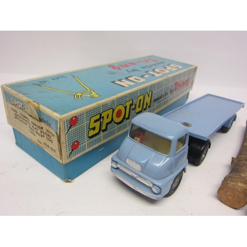 8111 - A Triang Spot-On 111A/O.T diecast model Ford Thames Trader with Flat Float and Log Load, finished in... 