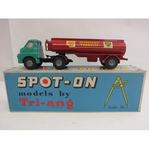 8113 - A Triang Spot-On 158A/2 diecast model Bedford 10 Tonner with turquoise cab with cream interior and r... 