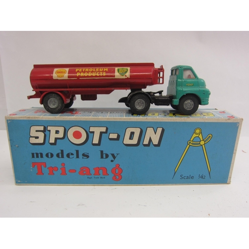 8113 - A Triang Spot-On 158A/2 diecast model Bedford 10 Tonner with turquoise cab with cream interior and r... 