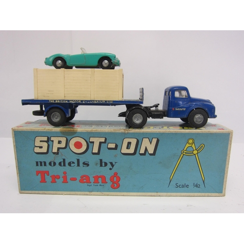 8117 - A Triang Spot-On 106A/OC diecast model Austin Prime Mover with Articulated Flat Float and MGA in cra... 