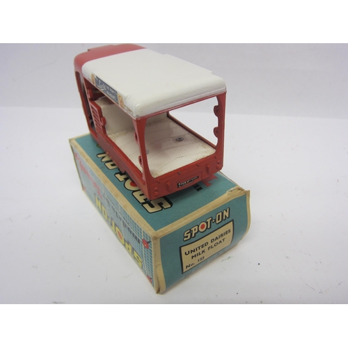 8102 - A Triang Spot-On 122 diecast model United Dairies Milk Float, red and white body with 'Lacta' decals... 