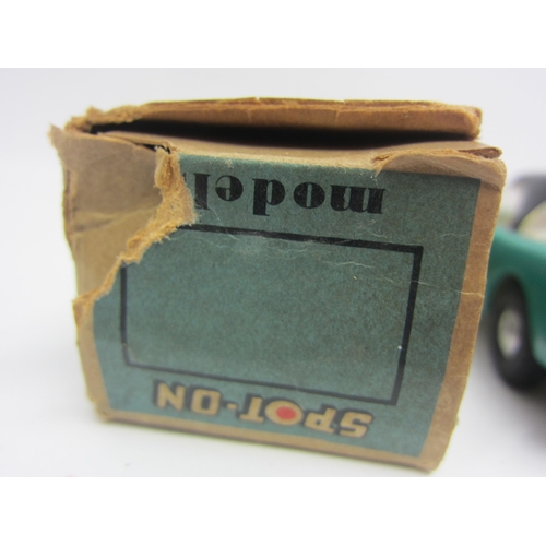 8106 - A Triang Spot-On 191/1 diecast model Sunbeam Alpine Hardtop, turquoise body with black roof, cream i... 