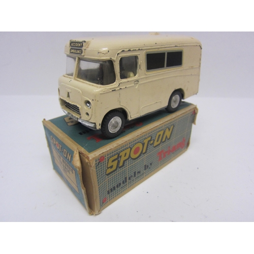 8109 - A Triang Spot-On 207 diecast model Wadham Morris Ambulance in cream, cream interior with two figures... 