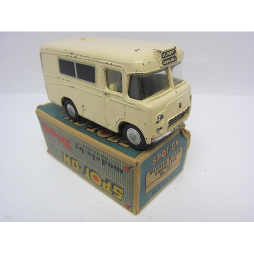 8109 - A Triang Spot-On 207 diecast model Wadham Morris Ambulance in cream, cream interior with two figures... 