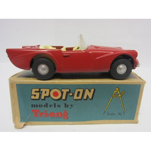 8104 - A Triang Spot-On 215 diecast model Daimler SP 250, finished in red with cream interior, in original ... 