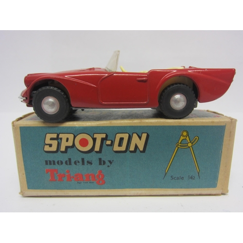 8104 - A Triang Spot-On 215 diecast model Daimler SP 250, finished in red with cream interior, in original ... 