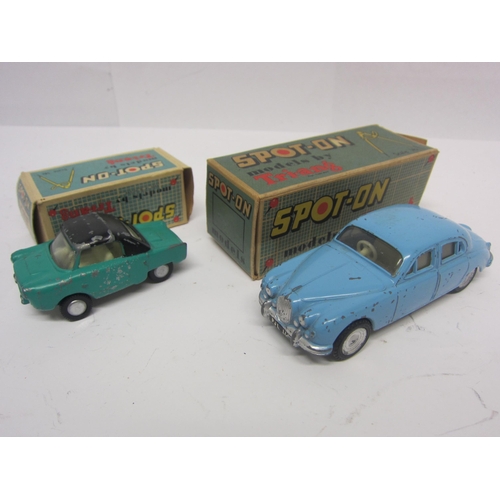 8094 - Two Triang Spot-On diecast model vehicles to include 114 Jaguar 3.4 Litre in light blue and 119 Mead... 