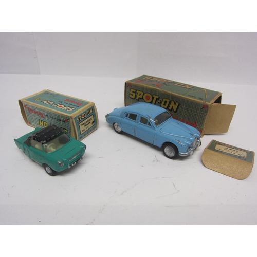 8094 - Two Triang Spot-On diecast model vehicles to include 114 Jaguar 3.4 Litre in light blue and 119 Mead... 