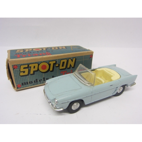 8105 - A Triang Spot-On 166 diecast model Renault Floride in light blue with cream interior and black plast... 