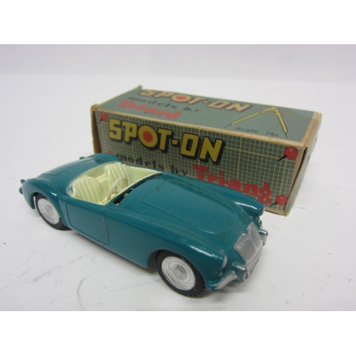 8119 - A Triang Spot-On 104 diecast model MGA in pacific green / teal with cream interior, in original blue... 