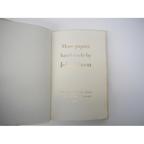 7061 - (Twelve by Eight Press.) John Mason: 'More papers handmade by John Mason', Leicester, Twelve by Eigh... 